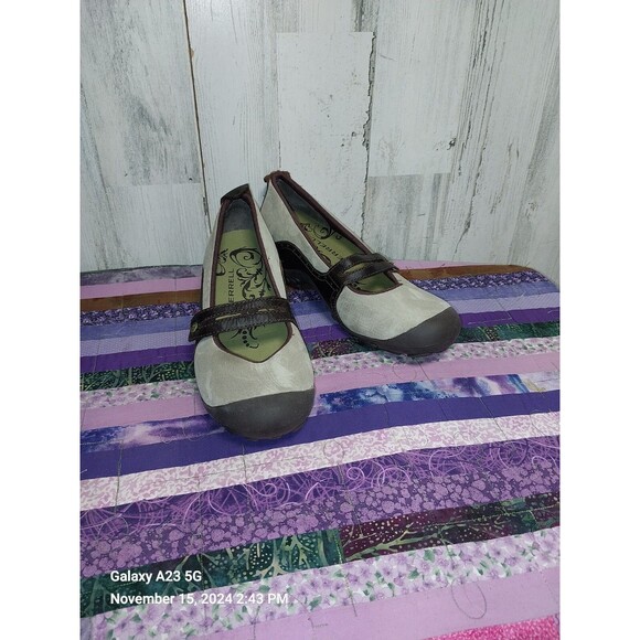Merrell Plaza Bandeau Mary Jane Shoes Women's 10 US 41 EUR Dark Taupe Suede - Picture 1 of 10